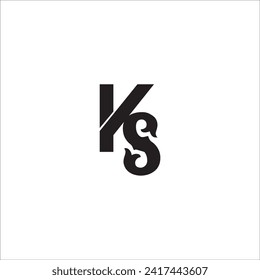 Ks letter logo design purple texture creative vector images.