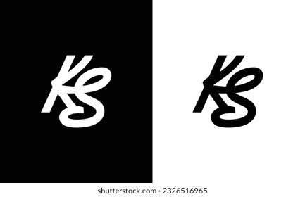 KS LETTER LOGO DESIGN VEKTORTEMPLATE