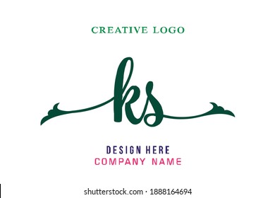 KS lettering logo is simple, easy to understand and authoritative