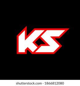 KS logo design, initial KS letter design with sci-fi style. KS logo for game, esport, Technology, Digital, Community or Business. K S sport modern Italic alphabet font. Typography urban style fonts.