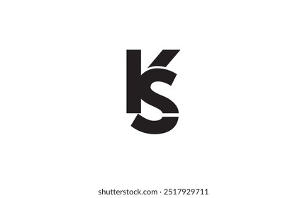 KS diseño de logotipo, KS Letra Initial Logo Diseño de Plantilla Ilustración vectorial, KS logotipo moderno	