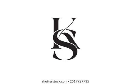 KS diseño de logotipo, KS Letra Initial Logo Diseño de Plantilla Ilustración vectorial, KS logotipo moderno	