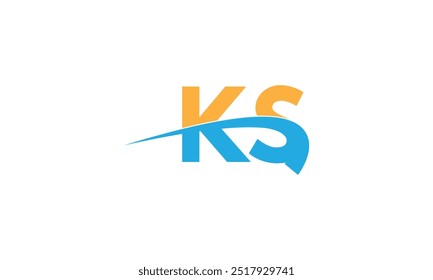 ks Logo-Design, KS Letter Initial Logo Design Template Vektorgrafik, KS modernes Logo	