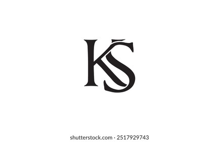 KS diseño de logotipo, KS Letra Initial Logo Diseño de Plantilla Ilustración vectorial, KS logotipo moderno	