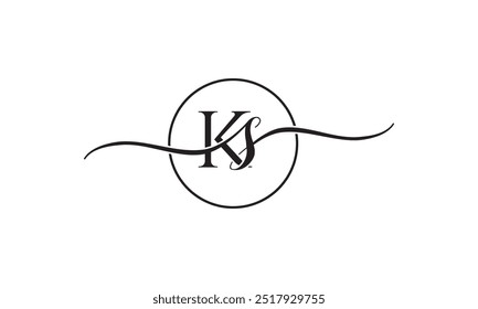 ks logo design, KS Letter Initial Logo Design Template Vector Illustration, KS modern logo	
