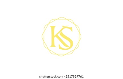 KS diseño de logotipo, KS Letra Initial Logo Diseño de Plantilla Ilustración vectorial, KS logotipo moderno	