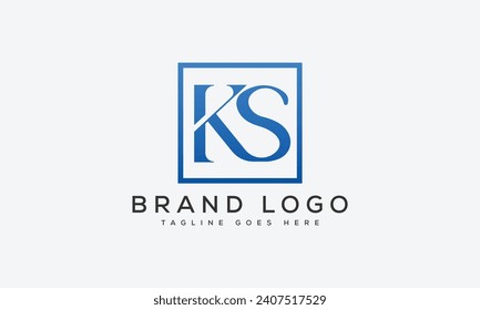 KS logo design template vector graphic branding element