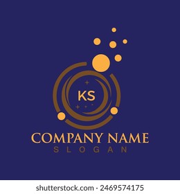 KS Logo Letter Design For Business Template Vector