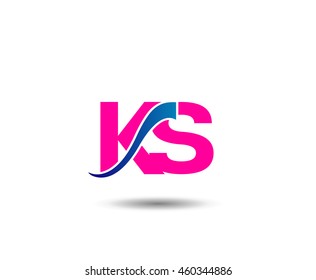 KS Logo. Vector Graphic Branding Letter Element
