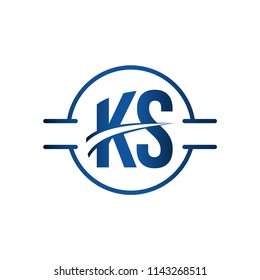 KS Logo Vector Template Design Illustration