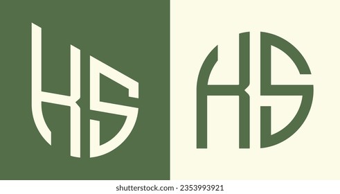 KS modern initial letter logo design vector bundle. It will be suitable for which company or brand name start those initial.