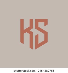 KS. Monogramm aus zwei Buchstaben K und S. Luxuriöses, einfaches, minimales und elegantes KS-Logo-Design. Vektorillustration Vorlage.