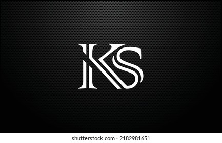 KS, SK Abstract Letters Logo Monogram.
