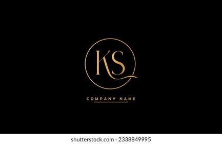 KS, SK Abstract Letters Logo Monogram