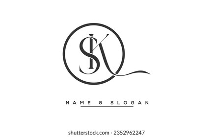 KS, SK  Abstract  Letters  Logo  Monogram