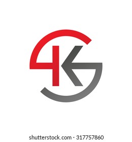KS SK initial company circle S logo red