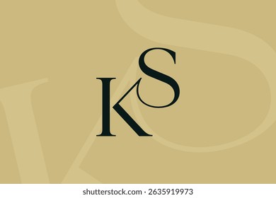 KS or SK letter logo icon design. Classic style luxury initials monogram.