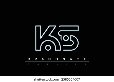 KS Technology Letter Logo Template. This tech letter logo is a graphic mark that uses letters to represent a technology company.
