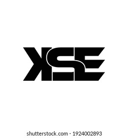 KSE letter monogram logo design vector