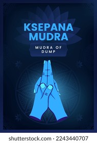 Ksepana Mudra Hand Gesture - Vector illustration