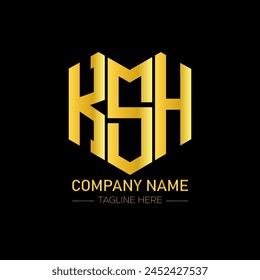 KSH letter logo abstract design. KSH unique design. KSH.
