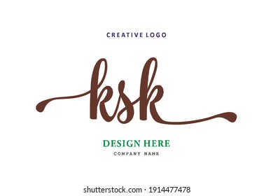 KSK lettering logo is simple, easy to understand and authoritative