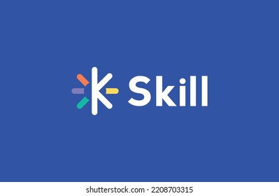 K-Skill Logo Design K Letter