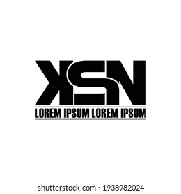 KSN letter monogram logo design vector