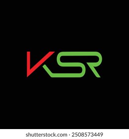 KSR Letter Initial Logo Design Template Vektorgrafik