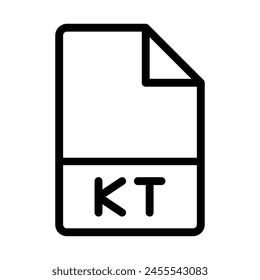 Kt file type icons. files and document format design icon symbol.