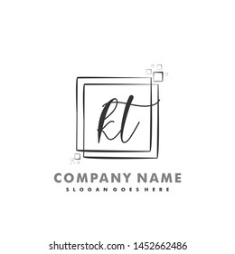 KT Initial beauty monogram logo vector