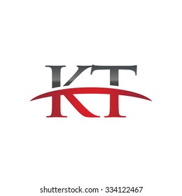 KT initial company red swoosh logo
