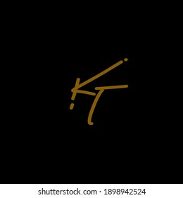 KT initial handwriting 
KT handwritten logo for identity