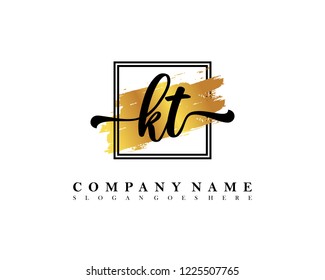 KT Initial handwriting logo concept