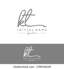 KT Initial letter handwriting and signature logo.