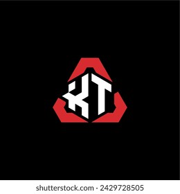 KT initial logo modern and futuristic concept for esport or gaming logo
