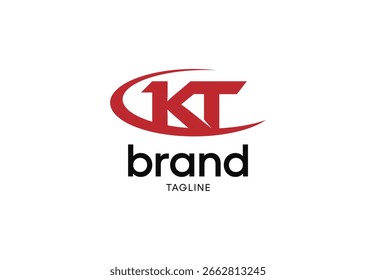 KT initials logo, modern branding, business identity
