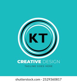KT letter logo creative design. KT unique design. Vector illustration