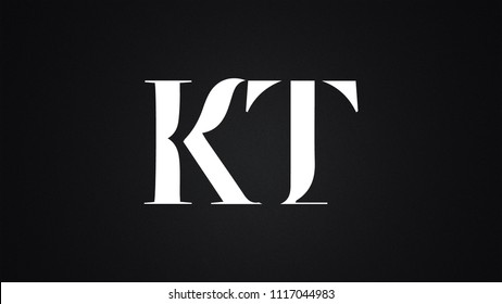 KT Letter Logo Design Template Vector