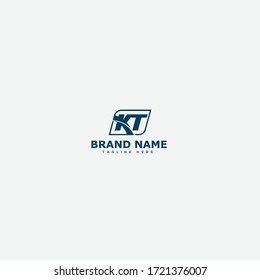 KT Letter Logo Design Template Vector