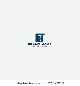 KT Letter Logo Design Template Vector