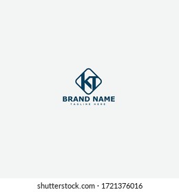 KT Letter Logo Design Template Vector