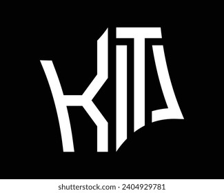 Diseño vectorial del logotipo de la letra KT