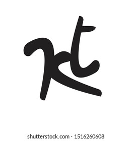 KT Logo Letter Vector Illustration