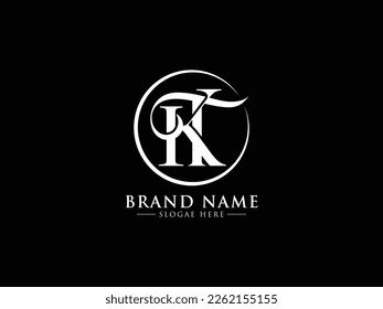 KT logo monogram emblem style template Free Vector