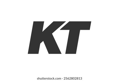 KT Techno Editable Font Logo For Corporate Branding. Bold, Futuristic Design With Unique Typographic Ideas. Minimal Custom Type And Dynamic Letter Variations For Promotion, Printing, And Book Titles