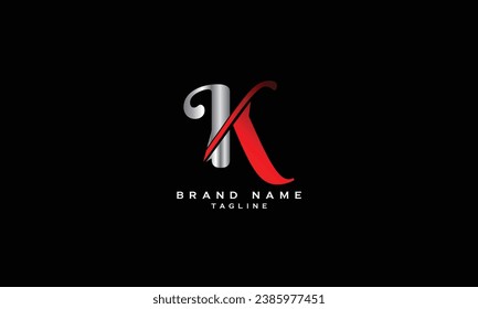 KT, TK, Abstract initial monogram letter alphabet logo design
