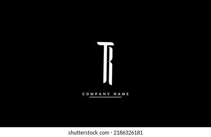 Monograma del logotipo de las letras abstractas de KT, TK