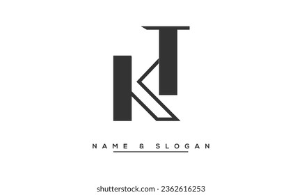 KT,  TK  Abstract  Letters  Logo  Monogram