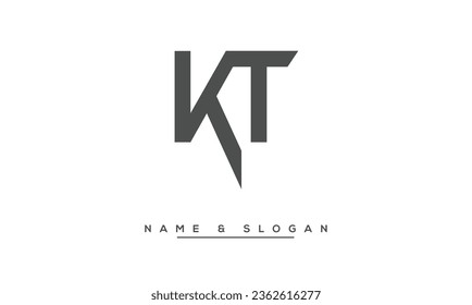 KT,  TK  Abstract  Letters  Logo  Monogram